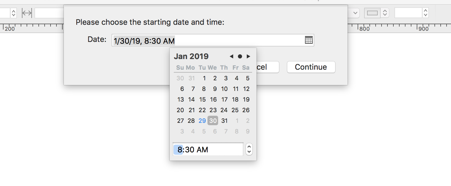 date input field with date picker