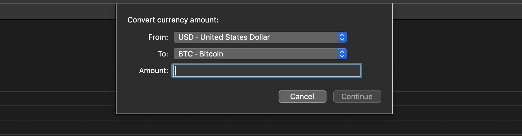 Currency Conversion Interface