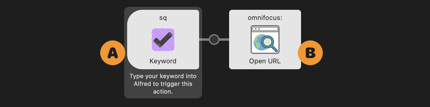 The second Alfred action in the workflow