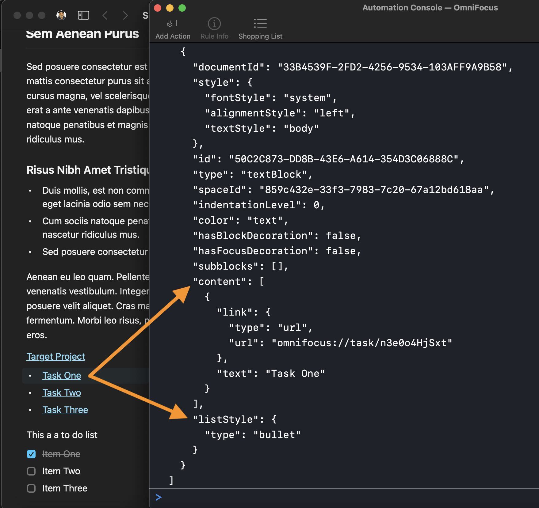 OmniFocus Console