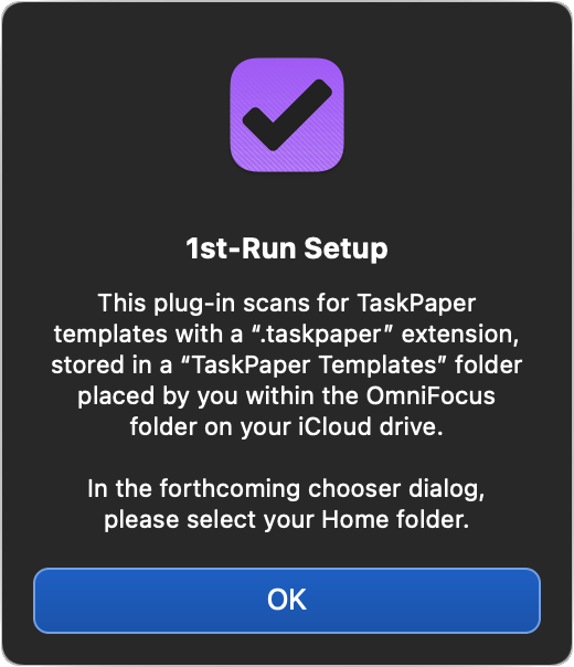 first-run-taskpaper-plug-in