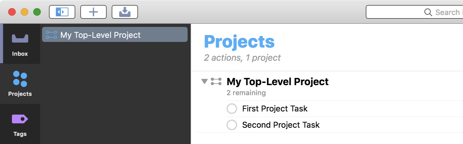 omnifocus 3 projects