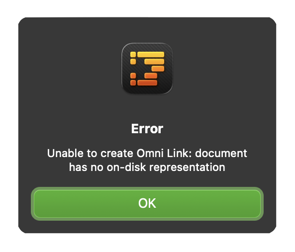 Unsaved Document Error