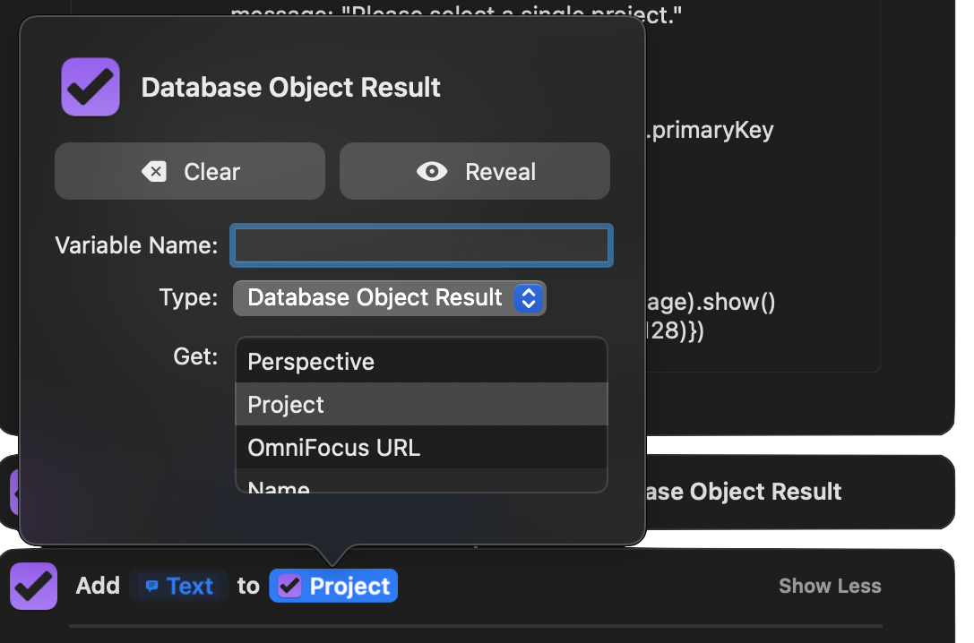 Selecting the type of input data