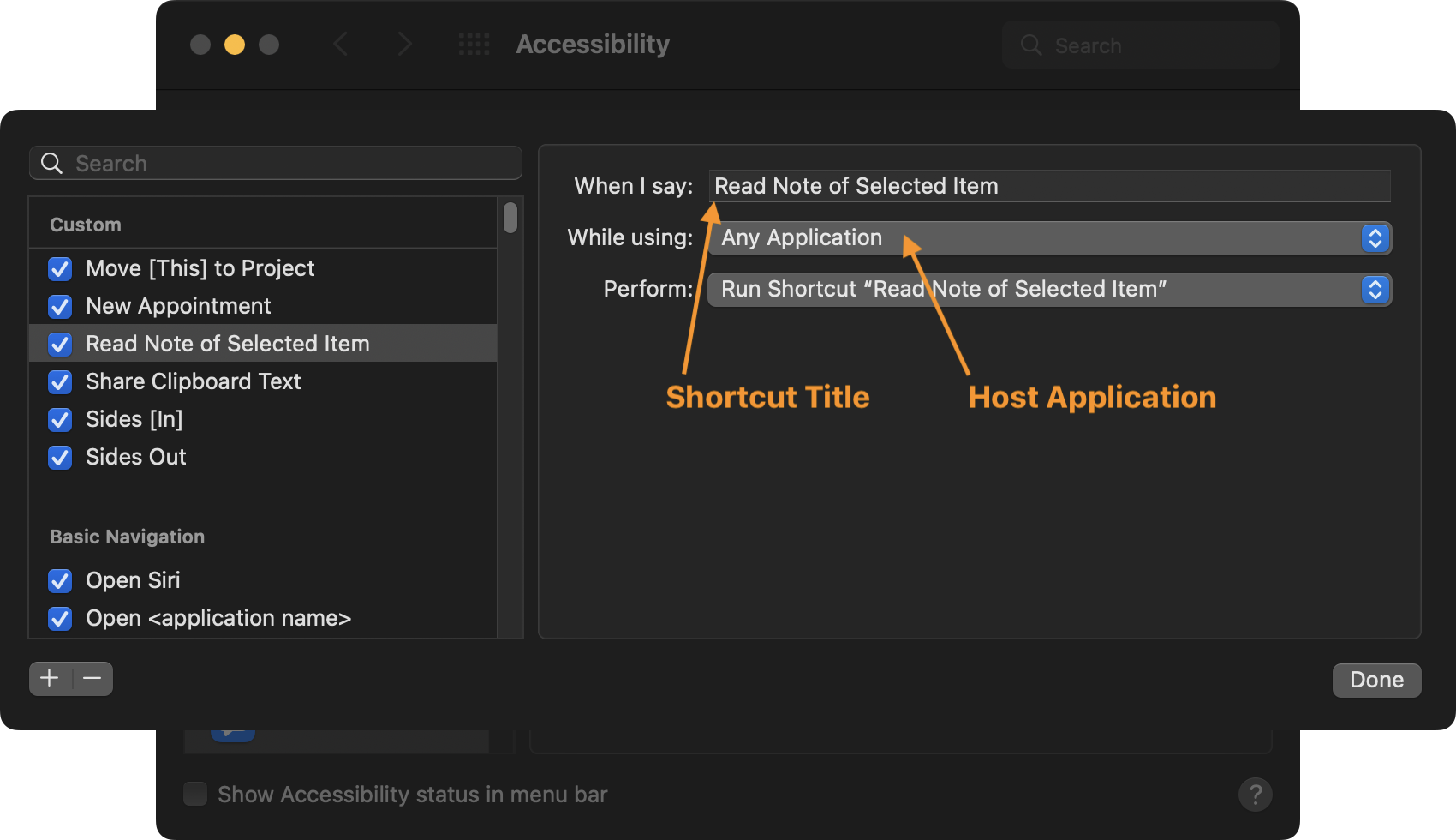 New Voice Command setup