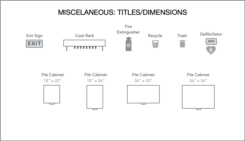 various Miscellaneous elements including file cabinets